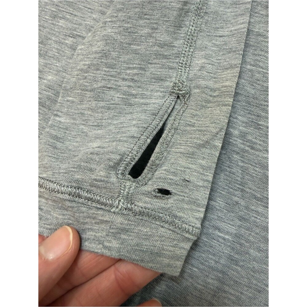 Ivivva-Lululemon Youth Heather Gray Long Sleeve Crew Top *Flawed* - Picture 6 of 7